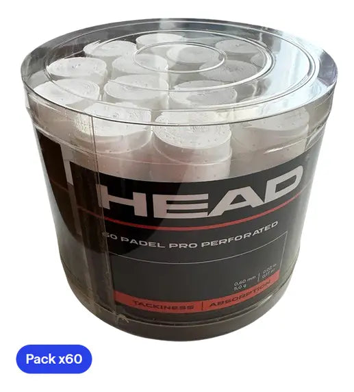 Cubregrip Head Padel Pro Perforado Pack 3 Unidades Blanco